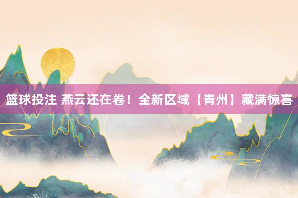 篮球投注 燕云还在卷！全新区域【青州】藏满惊喜