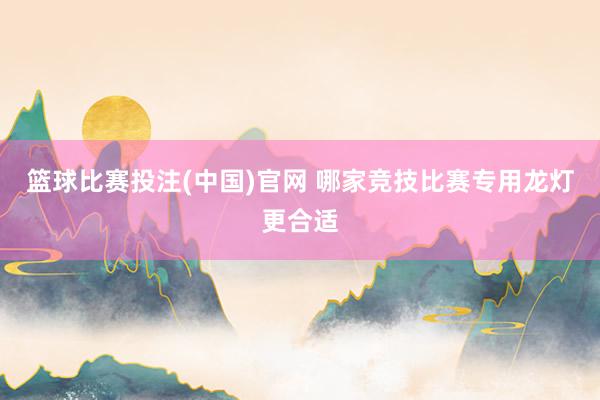 篮球比赛投注(中国)官网 哪家竞技比赛专用龙灯更合适