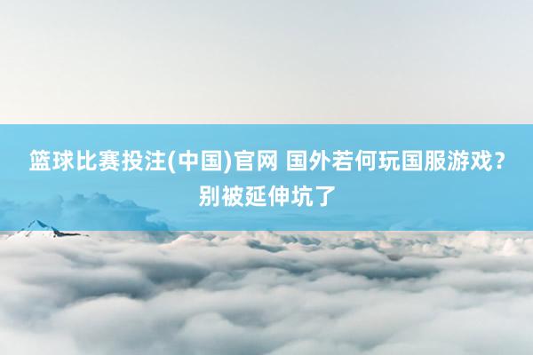 篮球比赛投注(中国)官网 国外若何玩国服游戏？别被延伸坑了