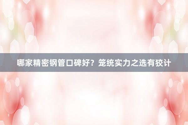 哪家精密钢管口碑好？笼统实力之选有狡计